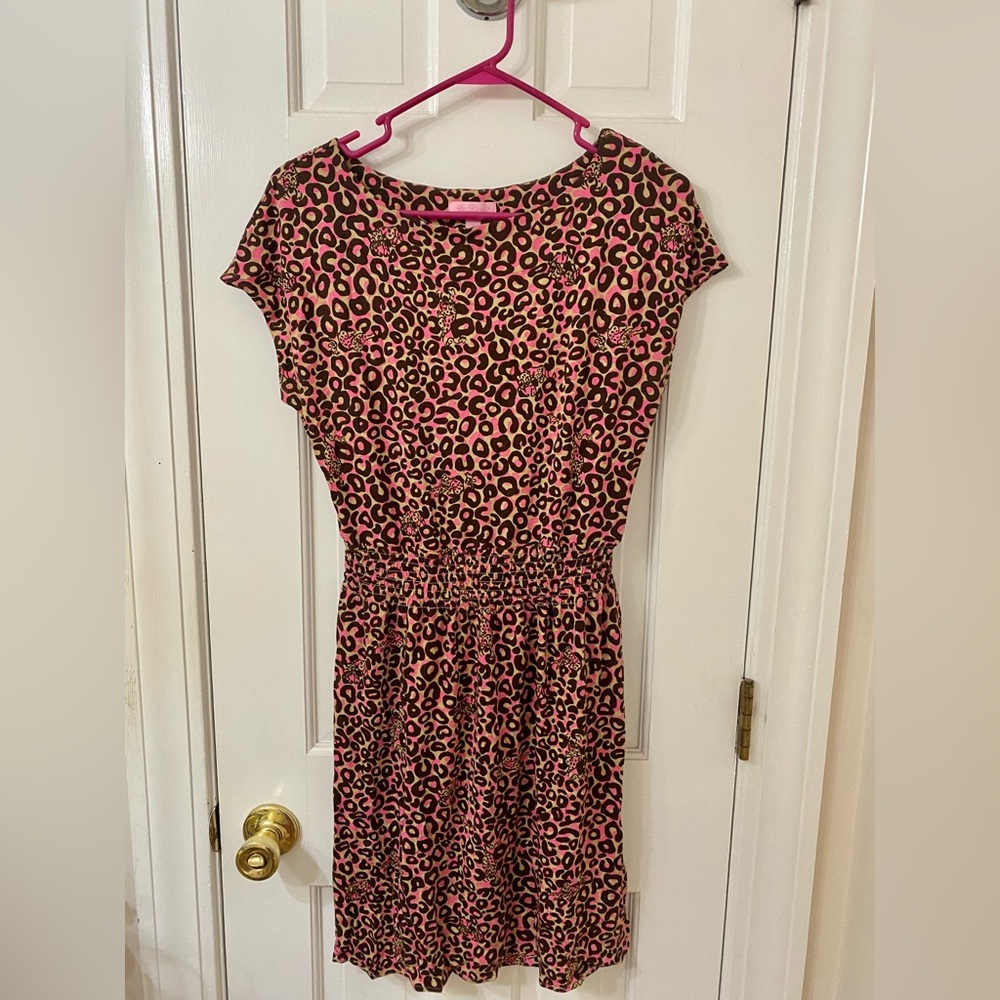 Lilly Pulitzer Sadie Thrill of the Chase leopard print dress size small